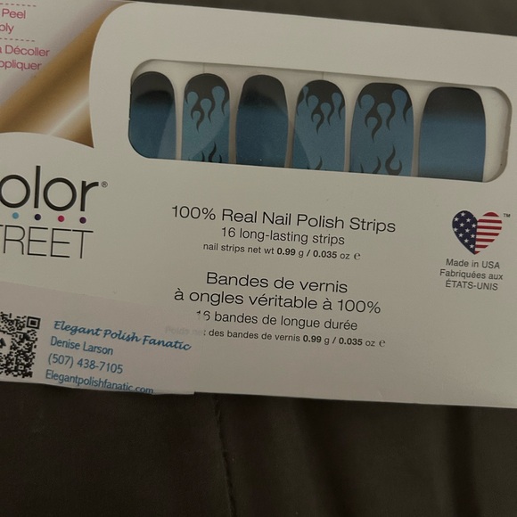 Color Street Other - Color Street Fiery Blue Nail Strips